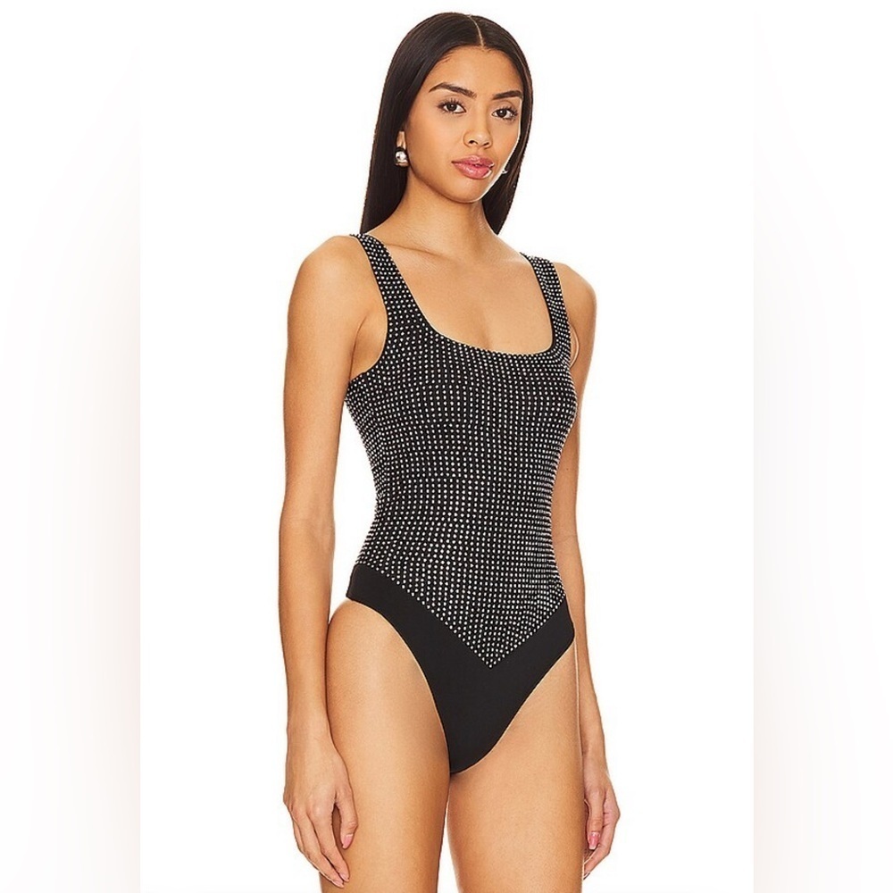 Crystal Modern Tank Bodysuit in Black
Good American